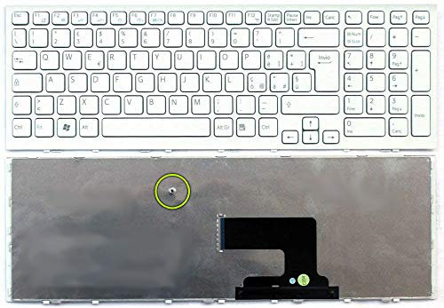 Siliconvalleystore Tastiera Italiana Bianca con Frame per Notebook Sony Vaio VPC-EH Series