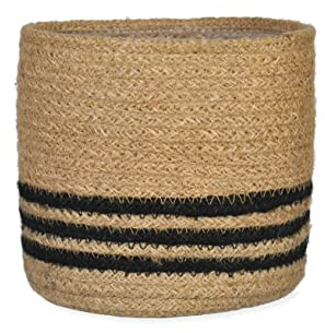 Garden Trading Striped Pot, Small Crafted in Jute | Indoor Use Only | H12 X Diameter 12.5cm