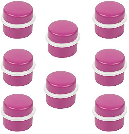 8 Un. TOPE Puerta madera lacada rosa magenta 37x32MM con Adhesivo para suelo