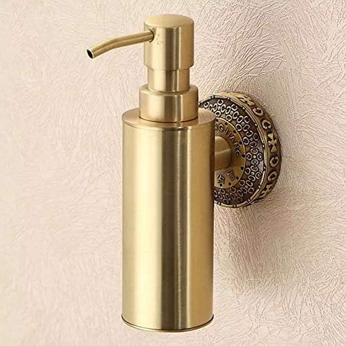 YHSGY Flüssigseifenspender Antiker Messing Shampoo Seifenspender Für Die Wandmontage Flüssiger Seifenhalter Badezimmerzubehör