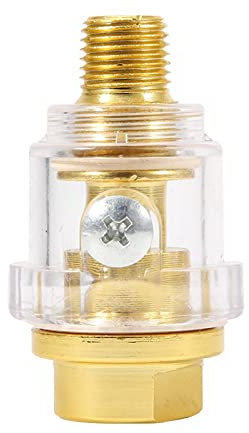 Oliatore in linea, lubrificatore in linea, mini lubrificatore in linea professionale da 1/4 di pollice NPT in rame color oro accessorio per utensili pneumatici