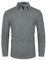 GHYUGR Men's Polo Shirt Long Sleeve Plaid Splice Collar Golf Tennis T-Shirt,Grey,L