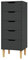 Panana Chest of Drawers, Wood 5 Drawers Cabinet Narrow Storage Organiser Unit with Wooden Legs for Living Room Bedroom Hallway (Dark Grey)