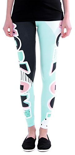 cosey Sports Line - Yoga und Fitness-Leggings - Verschiedene Designs (High-Waist, High-Waist - Workout Bunt)