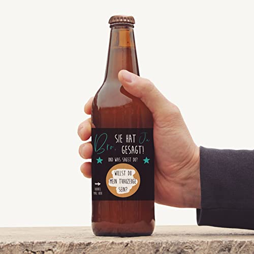 Trauzeuge fragen MANN Flaschenetiketten zum Rubbeln BRO Geschenk Trauzeuge