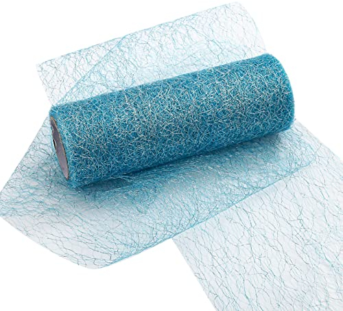Tischläufer Rolle, Tischläufer Weihnachten Papierrolle, Tischband Gold und Silber, Tischläufer Hochzeit, Vlies Tischläufer für Party Weihnachten Hochzeit DEK (Turquoise, 15 x 900 cm)