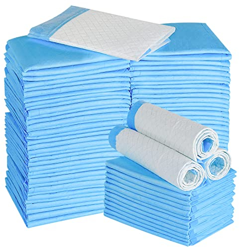 Waylyee Pet Training Pads 100 Disposable Puppy Pads Dog Toilet Pee Pads House Training Mats Super Absorbent Odour Locking Dogs, Cats, Rabbits and Guinea Pigs(Pack of 100, 33 * 45cm)