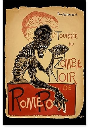 Spreadshirt Alchemy England Le Zombie Noir Poster 40x60 cm, One size, Weiß