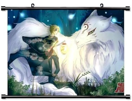 Großes 60x40CM Pakt der Yokai Kakemono Rollbild | Anime Manga Stoffposter Wallscroll | Wanddeko Geschenk