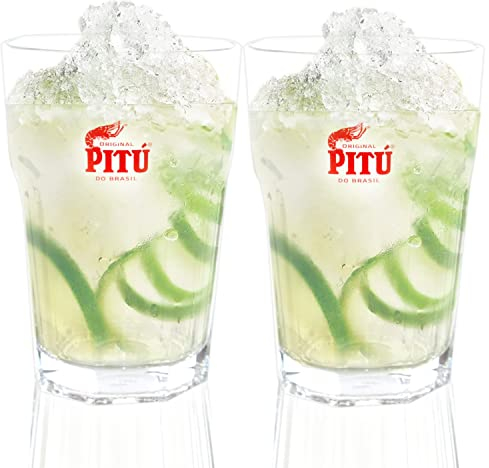 QMBasic Longdrinkglas Set - 2 Stück Cocktail Gläser für PITU 0,3L | Caipirinha Shotglas Schnapsglas Trinkglas
