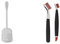 OXO Good Grips Compact Toilet Brush & Canister - Gray, Pack of 1 & Good Grips Deep Clean Brush Set - Orange