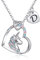 TINGN Einhorn Geschenke für Mädchen Einhorn Kette, 14K Weißgold Vergoldet Einhorn Kette mit Buchstaben D Anhänger für Mädchen Initiale Einhorn Halskette für Mädchen Einhorn Mädchen Geschenke 7 Jahre