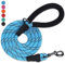 VIVAGLORY Hundeleine Roperex Leine Hund, Hundeleine Führleine mit Gepolstertem Griff & Schlaufe für Hausleine Joggingleine, Extra Stark & Starke für Hunde, 180 x 1.2cm, Blau
