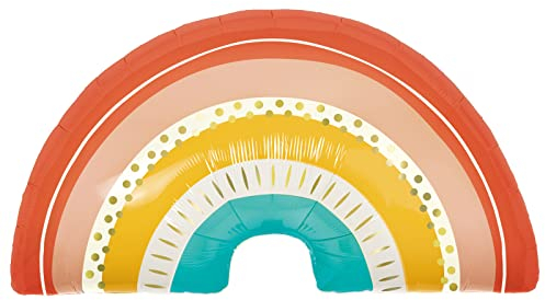 OH YEAH Regenbogenfolienballon, 94 x 60 cm, Babypartydekoration, Luftballons und Willkommensballons für Helium, Taufballons, Regenbogenballons