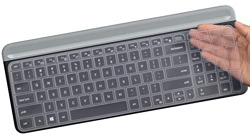 Tastaturabdeckung für Logitech MK470 & Logitech K585 K580 & MK470 Wireless Ultra Thin Silikon Tastaturschutz Skin-Clear