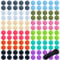 120 Pezzi Silicone Round Bead, 12 mm Silicone Beads Bulk con 5 metri di corda elastica perline, perle di silicone per collana bracciale portachiavi cordini gioielli fai da te artigianato fare