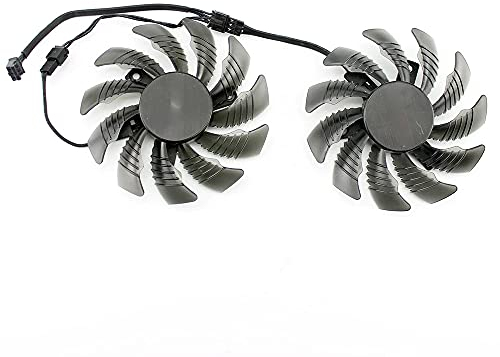 RAKSTORE T128010SM 75mm Grafikkarten Lüfter Kompatibel mit Gigabyte GTX 950 GTX 960 GV-N950WF2OC-2GD Leiser Kühler Lüfter Ersatzlüfter