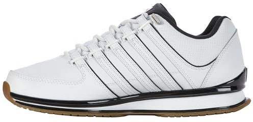 K-Swiss Homme Rinzler Basket, Blanc et Noir, 42 EU