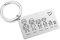 PiercingJak Porte clé Famille Personnalisé Porte clef Personnalisable Nom des Enfants Parents Familles Frères Sœurs Acier Inoxydable Cadeau Fête des Pères Mères Anniversaire Noël (Argent)