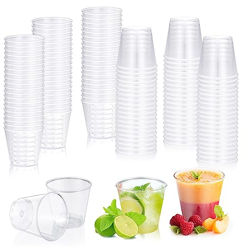 Kssvzz 120 Stück Schnapsgläser Plastik, Shotgläser, 30ml/3cl wiederverwendbarer Plastikbecher, Shot Becher aus PS Material, Schnapsbecher, Pinnchen für Bankett, Party