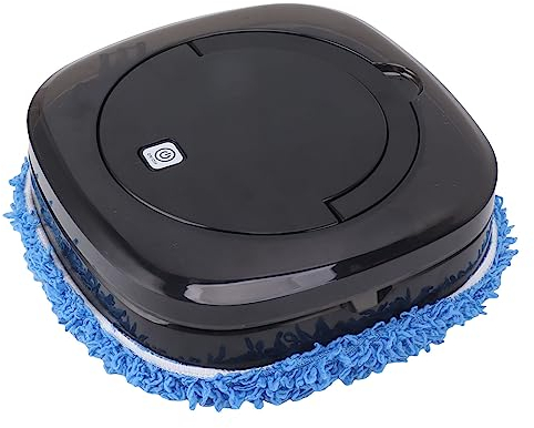 Aspirapolvere Robot, Aspirapolvere Robot Intelligente Ultra Silenzioso e Mop Combo con Serbatoio dell'Acqua, Lavapavimento Completamente Automatico Asciutto e Bagnato (Nero)