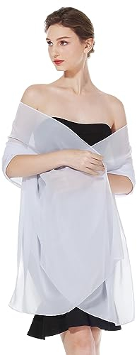 BEAUTELICATE Chiffon Schal Stola Damen Festlich Elegante Tücher Schultertuch Stola für Abendkleider Braut Festlich Sommer Hochzeits