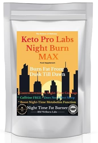 Keto Pro Labs Night Burn MAX - Fat Burners - Boost Night-Time Metabolism - Control Evening Hunger Cravings - Weight Management Tablets - Appetite Suppressant - 60 Tablets (60 Day Supply)