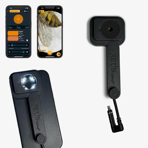 xade Nano+, 2in1: Farbmessgerät/Colorimeter und Mikroskop, für iPhone 14 Pro