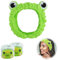 Nayyana 3-teiliges Frosch-Stirnband- und Armband-Set zum Gesichtswaschen, Hautpflege, Spa, Make-up und Gesichtspflege