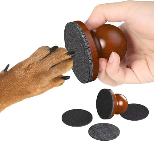 Hsthe Sea Lime à Ongles pour Animaux de Compagnie Broyeur à Ongles Manuel pour Chien Lime à Ongles Facile Stress avec Papier de Verre Remplaçable Kit de Tondeuse à Gratter pour Chien