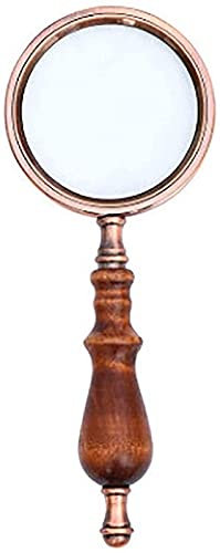 Leselupe für Hobbys, Leselupe, Ganzmetall, 10 Holzgriffe, Sammlung, Geschenk, ReadiMagnifying Glasses, tragbare optische Glaslinse, Geschenkbox