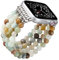 Wingoden Beaded - Cinturino compatibile con Apple Watch Band 38 mm, 40 mm, 41 mm, 42 mm, 44 mm, 45 mm, 49 mm, donna Men, Natural Stone Stretchy Apple Watch Strap for iWatch Band Series 9 8 7 6 5 4 3 2