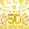 Goldene Hochzeit Deko,Luftballons Goldene Hochzeit 50,Alles Gute goldene Hochzeit Banner,Deko goldene hochzeit 50,Golden hochzeit Girlande,Luftballon Zahl 50 Gold,Konfetti 50 Gold