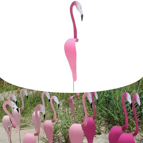 XUJIAM Tanzende Vögel,Flamingo Garten,Tanzende Vögel Garten Metallkunst,Flamingo-Windspiel,Florida Dancing Flamingo,Flamingo-Skulptur,Wirbelnder Flamingo,Windspiel Für Garten- Und Hofdekoration