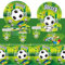 51 Piezas Vajilla Para Fiesta De Fútbol, Cumpleaños de Fútbol, Vajilla Futbol Cumpleaños Niños, Decoracion Futbol Incluye Platos Ttazas Servilletas, 10 Invitado