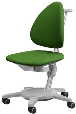 Moll Maximo, mitwachsender Kinderdrehstuhl für Jungen und Mädchen, verstellbar in 3 Dimensionen, Gestell Grau, Soft-Apple