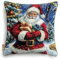 kitphoenix Kreuzstichkissen/Stickset Anfänger Kreuzstich Kissen Set Weihnachten DIY Bastelset Vorgezeichnet Erwachsene zum Sticken mit Stickvorlage & Sticknadel und Stickgarn 40x40cm