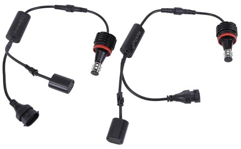 LSGGTIM 2PCS H8 Angel Eyes Kompatibel für 1er E82 E87 3er E90 E92 5er E60 6er E63 X5 X6 X1 Z4 E70 E71 003584ZIZ01A Angel Eye Scheinwerfer Standlicht 12V 40W 7000K