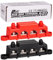 Spurtar 12 V Sammelschiene, 12 V Stromverteilerblock mit 4 x 3/8 Zoll M10 Klemmbolzen, 3 x M4-Schrauben, Sammelschienenklemmenblock, 12 V, 24 V, 48 V, 250 A, Batterie-Busstange für Auto, LKW,