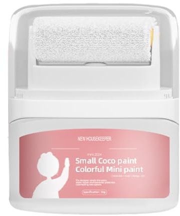 White Furniture Paint | Portable Small Drywall Repair Kit White Paint with Roller Brush - Wall Repair Rolling Brush, Scratch Repair Paint Wall Repair Tool for Wall, Door, Cabinets, Wood