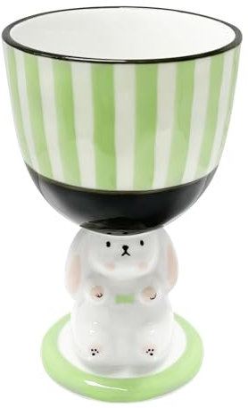 Tasse de Pâques, tasse de lapin, cadeau de Pâques, mignonne, tasse de Pâques, tasse à café en céramique, tasse à café pour Pâques et cadeaux d'anniversaire (rayures vertes)