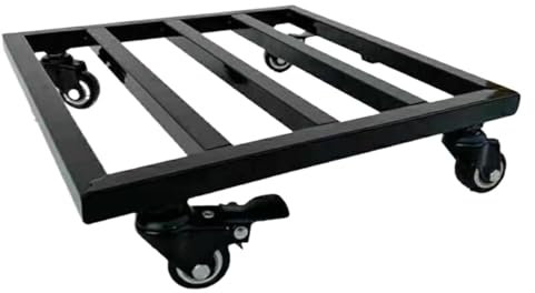 WUTIANBAO Pflanzenroller Rollbrett Quadratischer Schwarzer Pflanzenwagen Mit Rädern for Den Innen- Und Außenbereich Blumentopfwagen Pflanzenroller für Pflanzen(40cm)