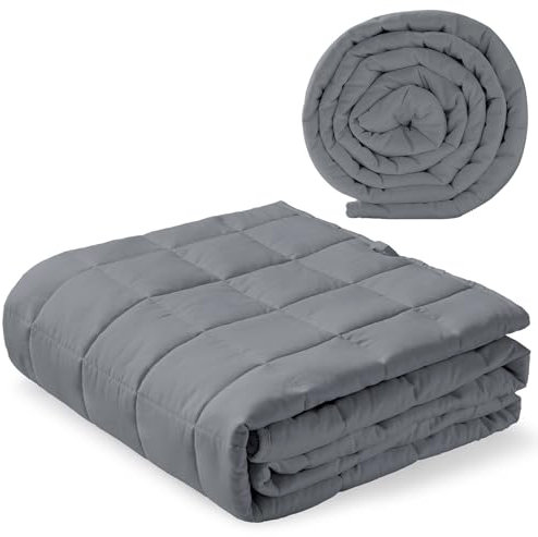 Autsel Gewichtsdecke 7kg 155x220cm, Weighted Blanket aus 100% Baumwolle, Gewichtsdecke für Erwachsene für tiefen Schlaf, Schwere Decke, Anti Stress Therapiedecke, Entspannungsdecke