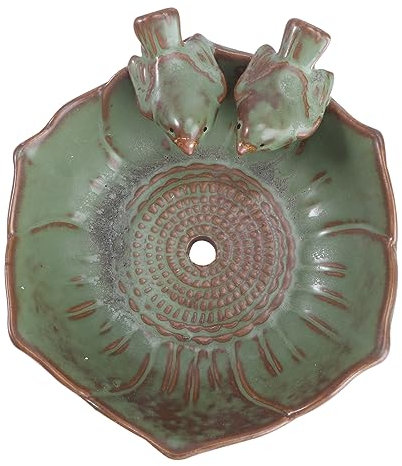 FONDOTIN 1 Stück Handbemalter Keramiktopf Dekorativer Vogelfutterspender Sicher Robust Multifunktional Für Die Inneneinrichtung Zum Füttern Von Vögeln