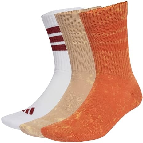 adidas Unisex 3 Stripes Cushioned Crew Stone Wash 3 Pair Pack Socken