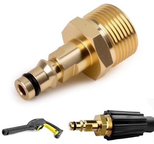 Pressure Washer Adapter, M22 14MM Fitting Hose Connector, Compatible with Karcher K1~K7 Pressure Washer Gun, Pressure Washer Hose Adapter with Quick Connect Hose Fittings, Durable and Leak-Proof