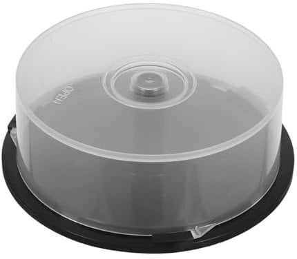 ETHZZLE Cd-aufbewahrung Cd-dvd-behälter Aufbewahrungsregal Für Cds Dvds Cd-boxen Runder Cd-aufbewahrungseimer Leerer Dvd-eimer Aufbewahrungsbehälter Aus Kunststoff Platz Für Discs Organisa