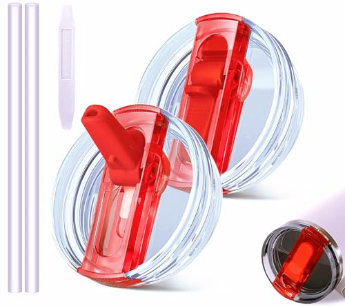 30oz Leak Proof Lids for Stanley Cup,Tumbler Detachable Flip Straw Lid -30OL Cup Lids - 2Pack