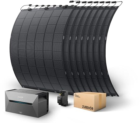 Kleines Kraftwerk Flexibles Balkonkraftwerk mit Speicher 1800Wp – 8×225W Solarmodule inkl. Anker Solarbank 2 E1600 Pro – Solarpanel System für Balkon & Zaun