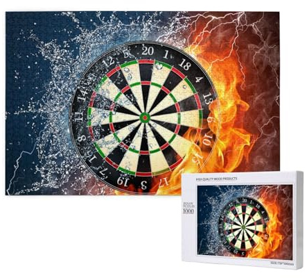 Dart Board Printed,1000 Pieces Wooden Jigsaw Family Game Jigsaw Puzzles for Adults Teens Home Decor
